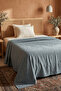 Cotton Collection Linen Double Pique Petrol 210X230 cm - 2