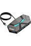 موزع USB بـ 7 منافذ، موزع USB 3.0 متعدد المنافذ مع منافذ الطاقة/البيانات وإضاءة، كابل بطول 3.9 قدم