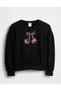 Gap Girls' Cherry and Ribbon Sequin Crew Neck Sweatshirt 6-16 Years Black - 2