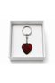 Red Heart Figured Patterned Metal Keychain – Romantic and Stylish Bag Accessory - 2