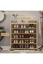 Shoe Rack, 6-Layer Entryway Shoe Rack, Multi-Layer Storage Shelf, Bamboo Shoe Organizer,for Entryway - 4