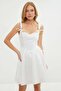 Eyelet Detailed Strappy Mini Dress