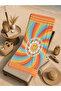 Orange Retro Rainbow and Sun Pattern 70X150 Beach Towel - Digital Printed Bath Towel - 5