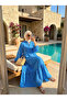 Women's Polka Dot Layered Hijab Dress (Unlined) - 3