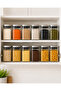 Set of 12 1230 ml Square Borosilicate Glass Jars with Vacuum Steel Lids - 8471-1 - 2