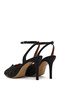 Women's Black Ankle Buckle Stone Detailed Thin Heeled Leather Sandals 26Sfd121414 - 7