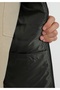 Slim Fit Stand Collar Zippered Lined Men's Green Vest - 5