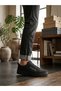 Mhly104 Lace-Up Black Stitched High Comfort Sole Casual Men's Shoes - 4