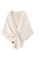 Women's wool shawl off-white large warm winter cape wedding.