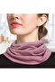 Women's wool headscarf light purple 32x19cm double-layer warm.