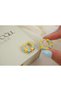 Kp786 Yellow and Blue Mineral Hoop Earrings (Inner Diameter 10 mm) - 3