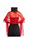 Women's lace shawl bordeaux red for weddings/parties/beach. - 5