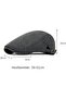 Adjustable retro flat-top beret - unisex newsboy cap simple solid color stylish baseball warm - 5