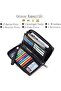 Women's large capacity RFID wallet black. - 3