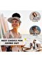 Women's wide-brim sun hat UPF50+ foldable quick-dry beach/golf/run color10. - 2