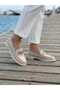 Women's Patent Leather Buckle Loafer Shoes - 3