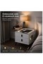 Smart LED touch bedside table, 2 drawers, wireless charging - 2