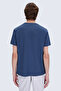 Navy Blue Regular Fit Crew Neck T-Shirt - 5