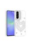 Galaxy A36 Case Drop Rhinestone Heart Pattern Rivas Hard Pc Cover