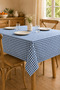 Blue Gingham Tablecloth Large Checkered Zefir Fabric Tablecloth Picnic Cloth