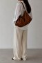Smooth Taba Large Size Casual Women's Shoulder Bag - Crossbody Daily Bag with Adjustable Strap - 2