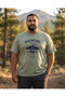 Large Size Crew Neck Printed Men's T-Shirt