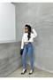 Women's Light Blue High Waist Narrow Leg Light Blue Denim Skinny Jean Pants - 3
