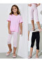 Girls Pack of 2 - Cotton Blend Capri Leggings