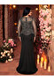 Plus Size Black Beaded Sequin Maxi Dress - 2