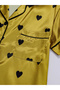 Multi-Color Hear Print Shirt and Shorts Pajama Set - 3