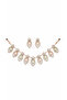 Jewellery Set Rose Gold Crystal Marquise Necklace & Earrings