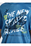 Teen Boys Blue Graphic Print Relaxed T-Shirt - 4