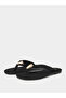 Black Flat Flip-Flops with Gold Tone Metallic Detail - 2