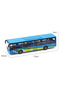 Pull and Drop Mechanism Metal Body Blue City Bus - Realistic Design Toy Car (15 cm) - 3