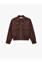 Cotton Long Sleeve Stand Collar Pocket Zipper Oversize Bomber Jacket