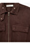 Cotton Long Sleeve Stand Collar Pocket Zipper Oversize Bomber Jacket - 3