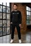 Unisex Three Stripes Paris Printed Crew Neck Tracksuit Set Oversize