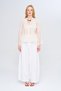 Women's High Collar Ruffle Detailed Transparent Pastel Color Shirt - 3