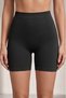 Non-Show Black Mid-Length Women's Boxer High Waist Non-Show Boxer