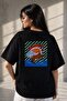 Women's Oversize T-Shirt Sagittarius Printed Black – Crew Neck, Comfortable Fit, 100% Cotton