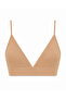 Seamless/No-Seam Underwire Covered Triangle Strap Knitted Bra - 2