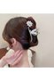 Yusufcuk Figured Water Lily Flower Enamel Coated Metal Clasp Hair Accessory - 2