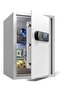White Touch Screen Safe Box with Electronic password, Backlit Keypad, LED Light, Anti-Rust & Anti-Theft, Home/Office, 2.04 Cubic Feet,33×35×50 cm