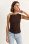 Women's Saran Acı Brown Blouse with Metal Accessories and Waist Draping Detail - 5