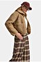Women's Milk Coffee W6-57 Belt Length Teddy Fabric Jacket Coat
