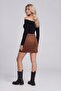 Buttoned Suede Skirt - 4