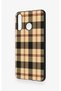 Huawei P30 Lite Compatible Cream Plaid Pattern Silicone Case - 4