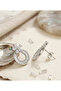Piirnç Silver Color Zircon Stone Ring Model Flower Figure Earrings