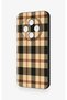 Tecno Spark 30C Compatible Cream Plaid Pattern Silicone Case - 4