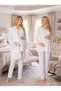 New Season Ecru Velvet Winter Special Design Long Sleeve Maternity Pajama Set with Easy Breastfeeding Feature - 4
